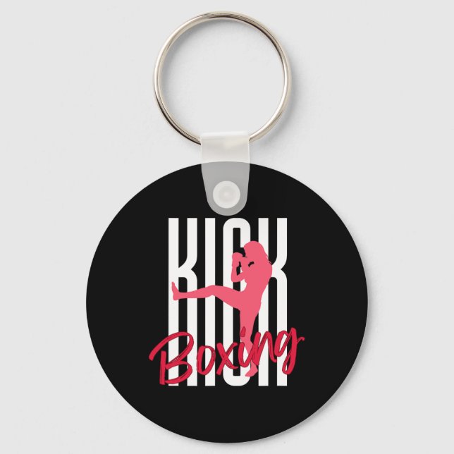 Kickboxing Front Kick  Keychain (Front)