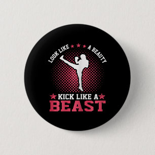 Kickboxing Girl - Look Like A Beauty Kick Like A B Button