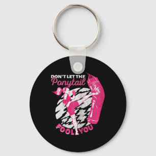 Kickboxing Girl Muay Thai Don't Let The Ponytail F Keychain