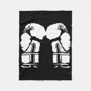 Kickboxing Gloves Pixel Art Sanda  Fleece Blanket