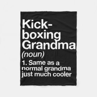 Kickboxing Grandma Definition Funny Sports  Fleece Blanket