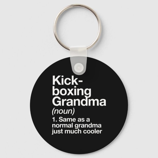 Kickboxing Grandma Definition Funny Sports  Keychain (Front)