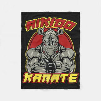 Kickboxing Grandpa Martial Arts  Fleece Blanket