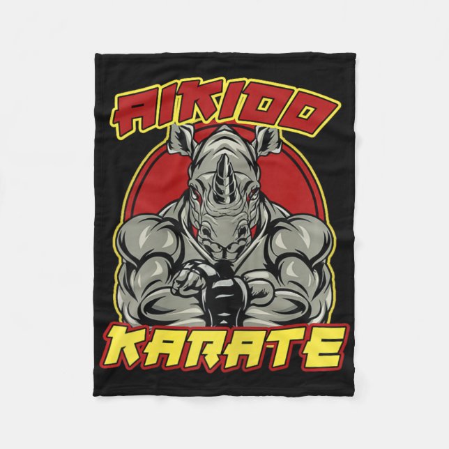 Kickboxing Grandpa Martial Arts  Fleece Blanket (Front)