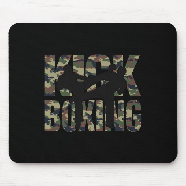 Kickboxing Grunge Design Fight Between Two Kickbox Mouse Pad (Front)