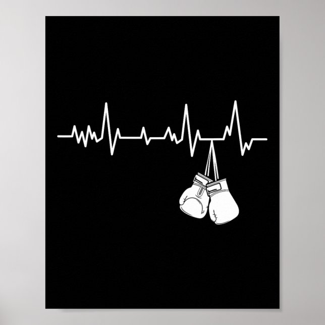 Kickboxing Heartbeat - Kickboxer Self Defense Mart Poster (Front)