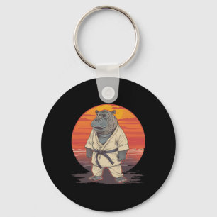 Kickboxing Hippo Martial Arts Karate Jiu-jitsu Mma Keychain