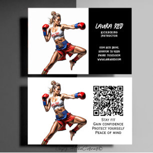 Kickboxing Instructor Business Card