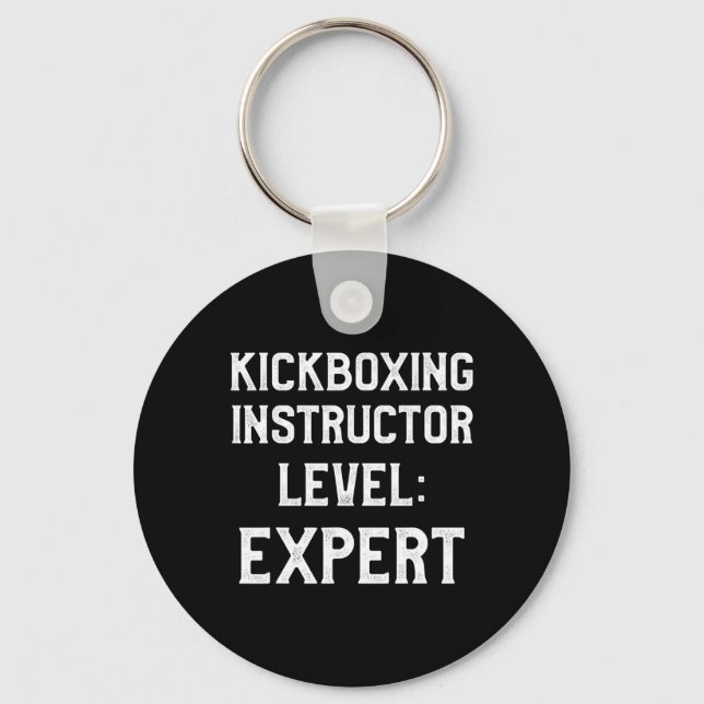 Kickboxing Instructor Kick Boxing Workout _2  Keychain (Front)