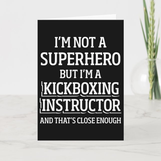 Kickboxing Instructor Kick Boxing Workout _5  Card (Front)