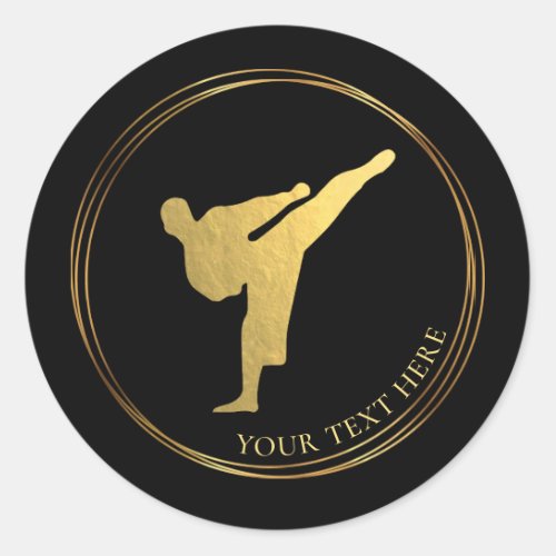 Kickboxing _ Karate Classic Round Sticker