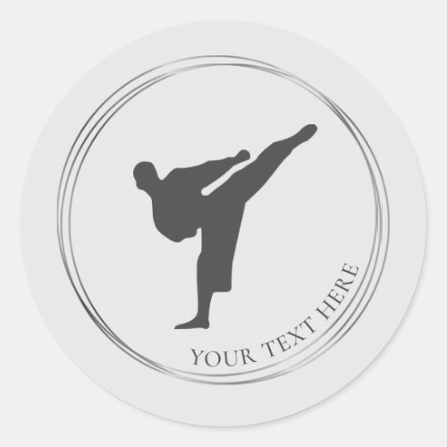 Kickboxing _ Karate Classic Round Sticker