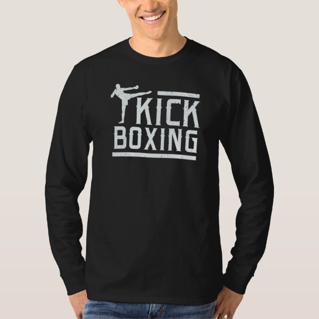 Kickboxing Kick Boxing For Muay Thai Fighter   T-Shirt (Front)