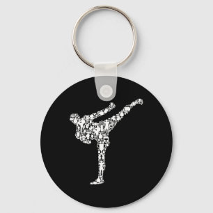 Kickboxing Kickboxer Karate Boys Kids Men Keychain