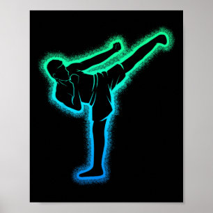 Kickboxing Kickboxer Karate Taekwondo Kids Boys Me Poster