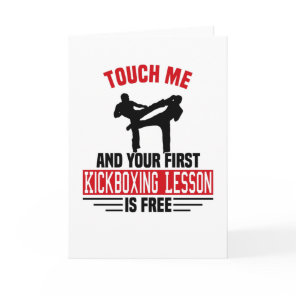 Kickboxing Kickboxer Martial Arts Boxer Sparring Card