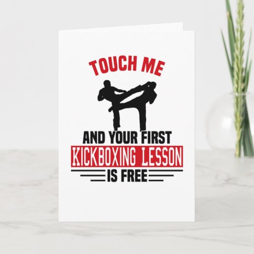 Kickboxing Kickboxer Martial Arts Boxer Sparring Card