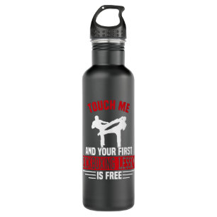 Kickboxing Kickboxer Martial Arts Boxer Sparring Stainless Steel Water Bottle