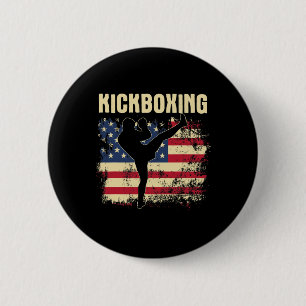Kickboxing - Kickboxer Mixed Martial Arts Coach Se Button