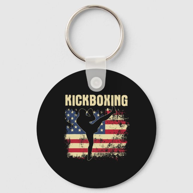Kickboxing - Kickboxer Mixed Martial Arts Coach Se Keychain (Front)