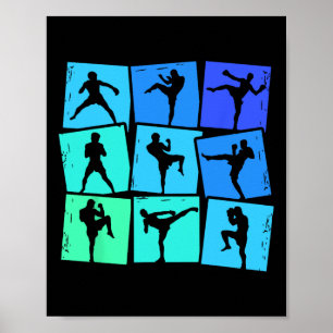 Kickboxing Kickboxer Muay Thai Kids Boys Men Poster