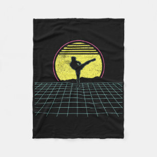 Kickboxing Kickboxer Vintage _2 Fleece Blanket