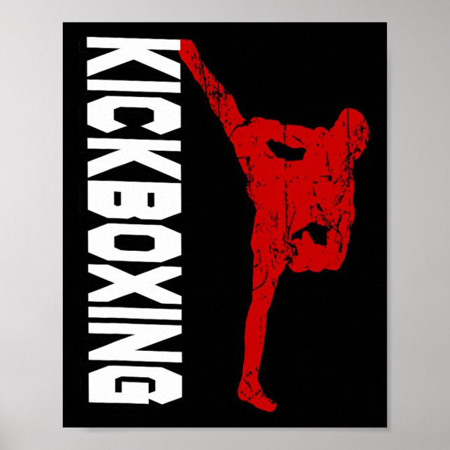 Kickboxing Kickboxing Martial Arts Sparring Boxing Poster (Front)
