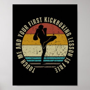 Kickboxing Lesson For Free Coach Funny Kickboxer _ Poster