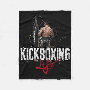 Kickboxing Life Fleece Blanket
