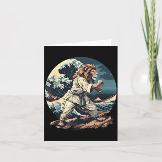 Kickboxing Lion Waves Taekwondo Jiu-Jitsu Mma Lion Card
