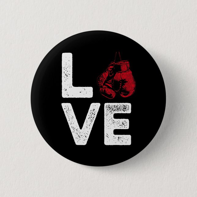 Kickboxing Love Kick Boxing Workout  Button (Front)