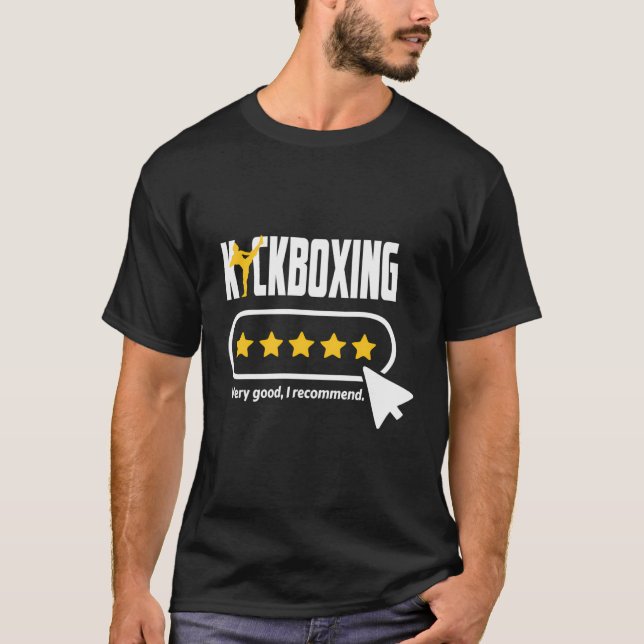 Kickboxing Lovers Five Stars Review Recommended T-Shirt (Front)