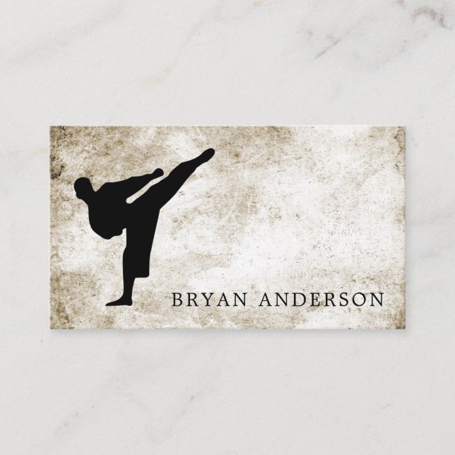 Kickboxing - Martial Arts Business Card (Front)