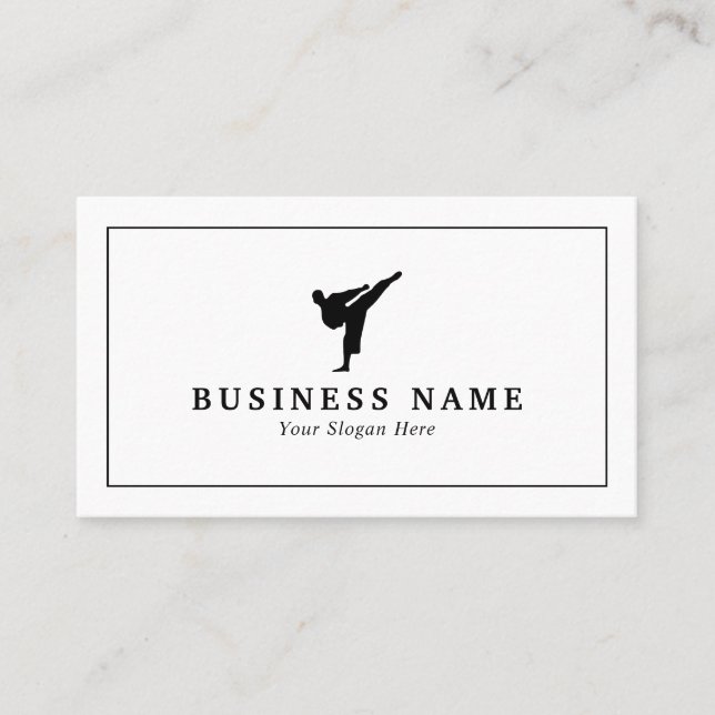Kickboxing - Martial Arts Business Card (Front)