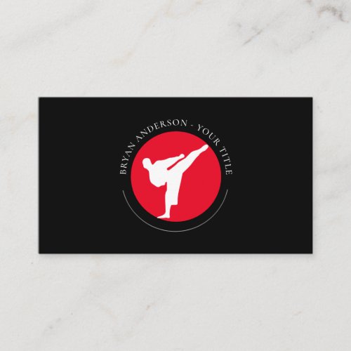 Kickboxing _ Martial Arts Logo Business Card