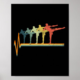 Kickboxing Muay Thai Thaiboxing Mma Vintage Poster