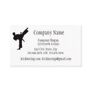 Kickboxing or Martial Art Sport Business Card