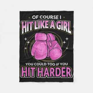 Kickboxing Quote For Women Quote Picture  Fleece Blanket