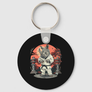 Kickboxing Rhino Taekwondo Karate MMA Funny Keychain