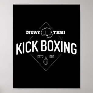 Kickboxing Shirt Muay Thai Boxer Martial Arts Tee Poster