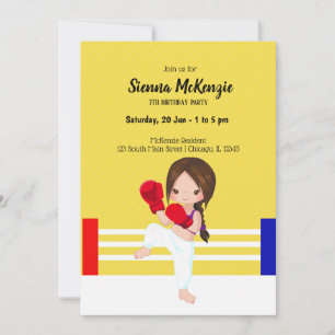 Kickboxing sport invitation