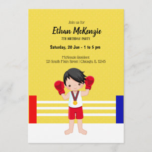 Kickboxing sport invitation
