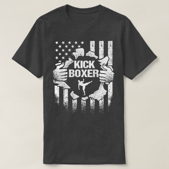 Kickboxing Taught Kick Boxing Workout print T-Shirt (Design Front)