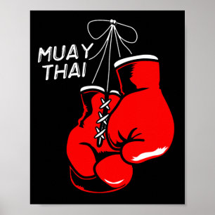Kickboxing Thai Boxing Muay Thai Gloves Poster