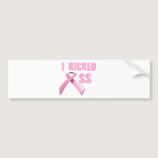 kicked Butt Breast Cancer Survivor Bumper Sticker