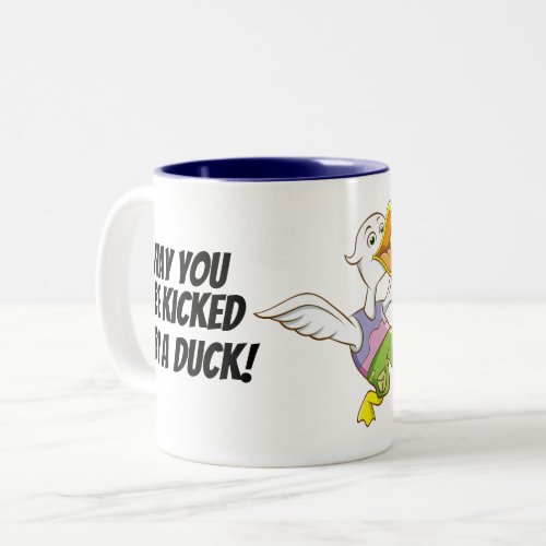 Kicked by Duck Ukrainian Cartoon Duck Mug