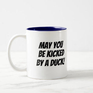 Kicked by Duck! Ukrainian Cartoon Duck Mug