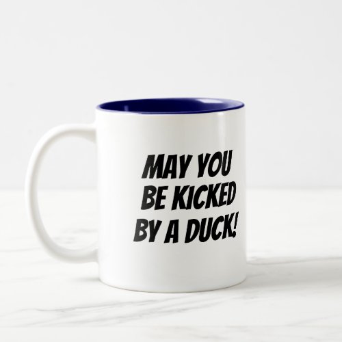 Kicked by Duck Ukrainian Cartoon Duck Mug