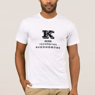 Kicker jersey numbers T-shirt