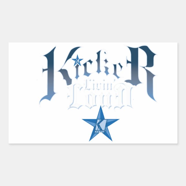 Kicker Logo Rectangular Sticker (Front)